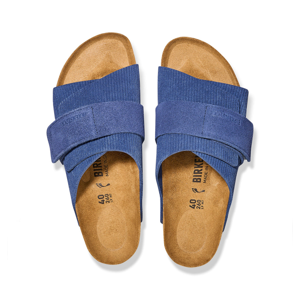 Cuir suédé gaufré Kyoto Corduroy Indigo