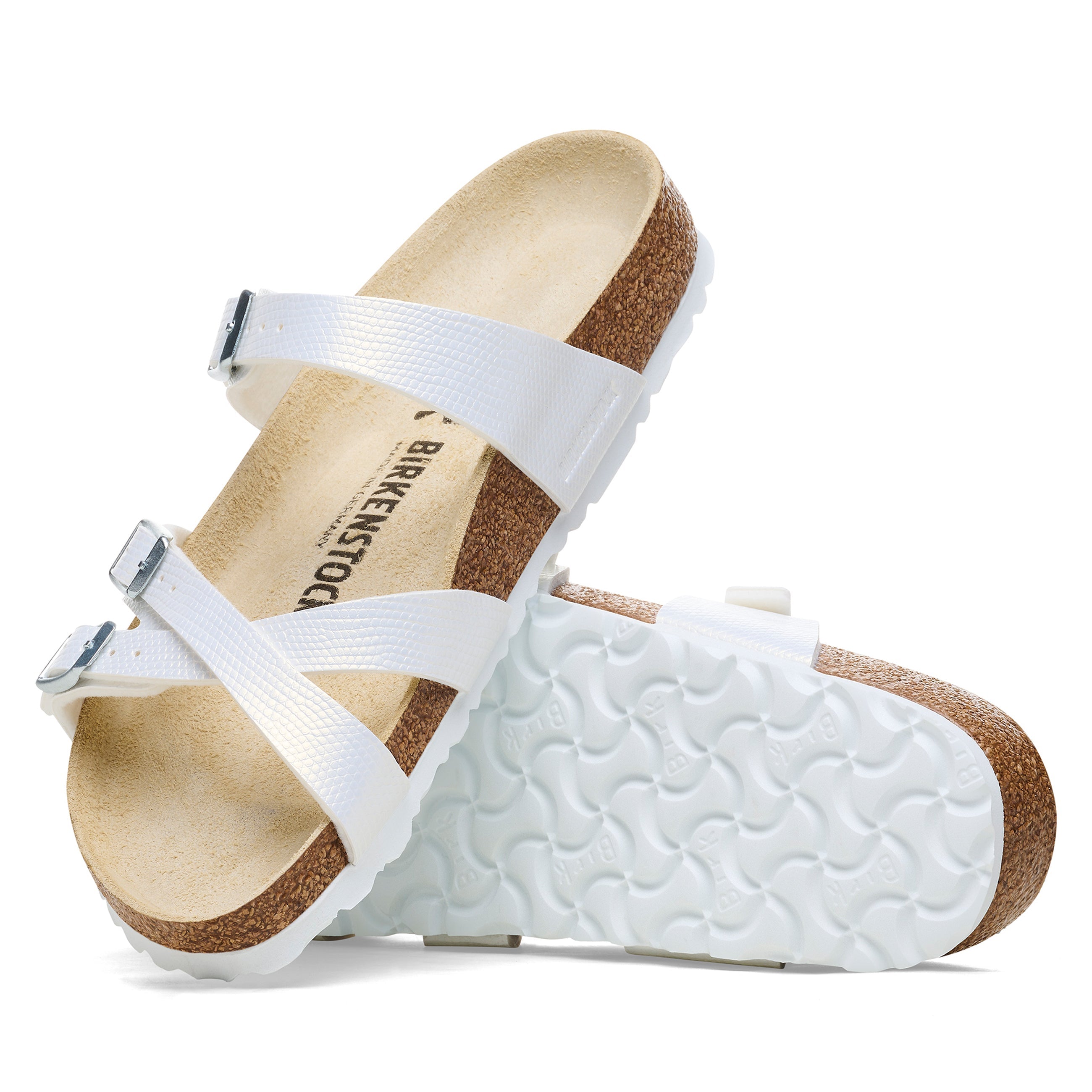 Franca Shiny Embossed White Birko-Flor gaufré