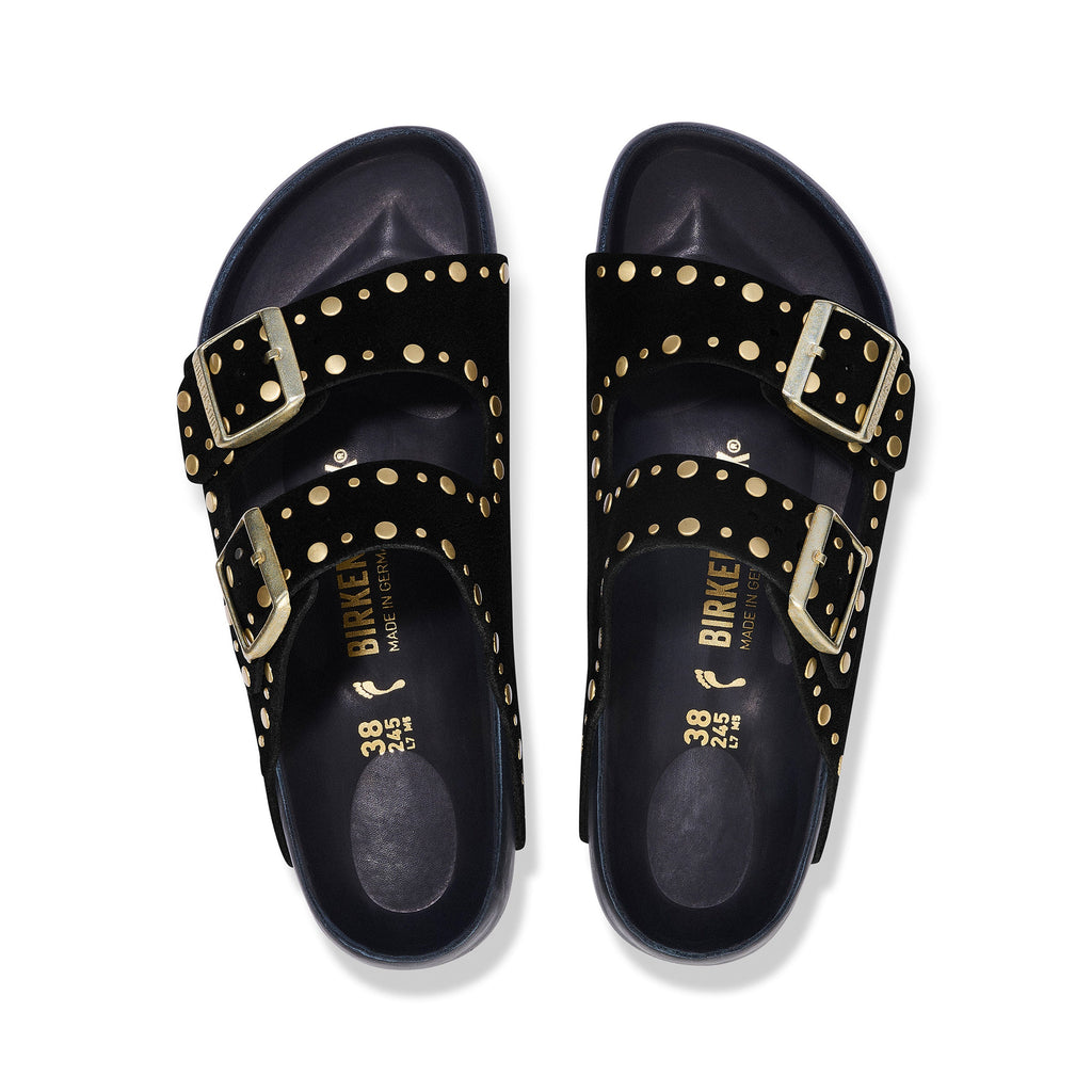 Arizona Exquisite Rivets Cuir Velours Noir
