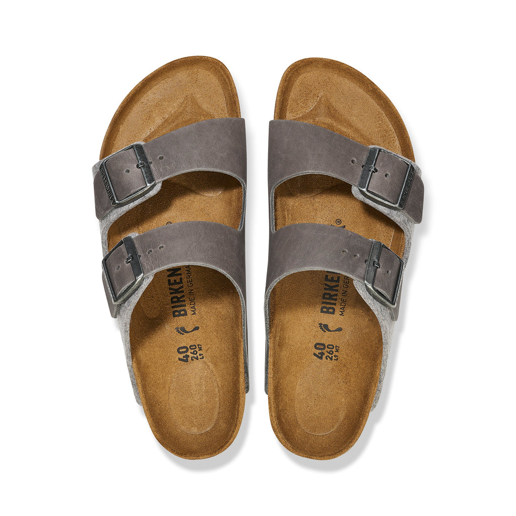 Arizona Authentic Felt Light Grey Oiled Leather/Felt