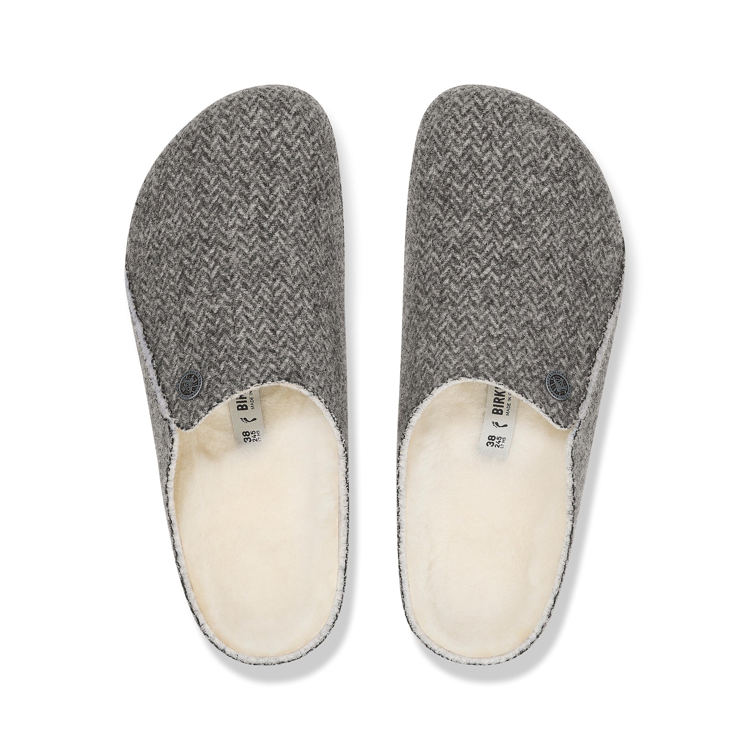 Zermatt Shearling Herringbone Dark Grey Felt/Shearling