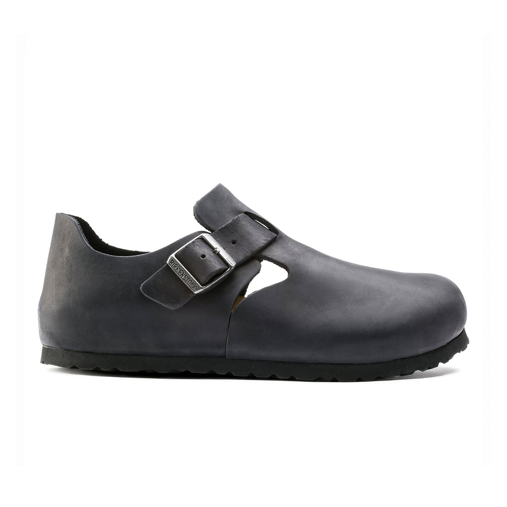 London Black Oiled Leather