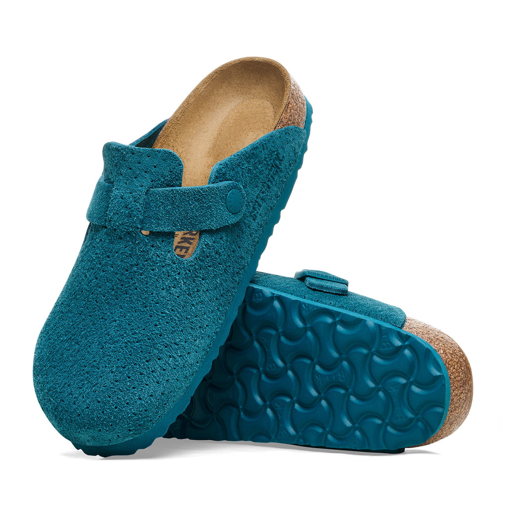 Cuir suédé gaufré Boston Deep Turquoise
