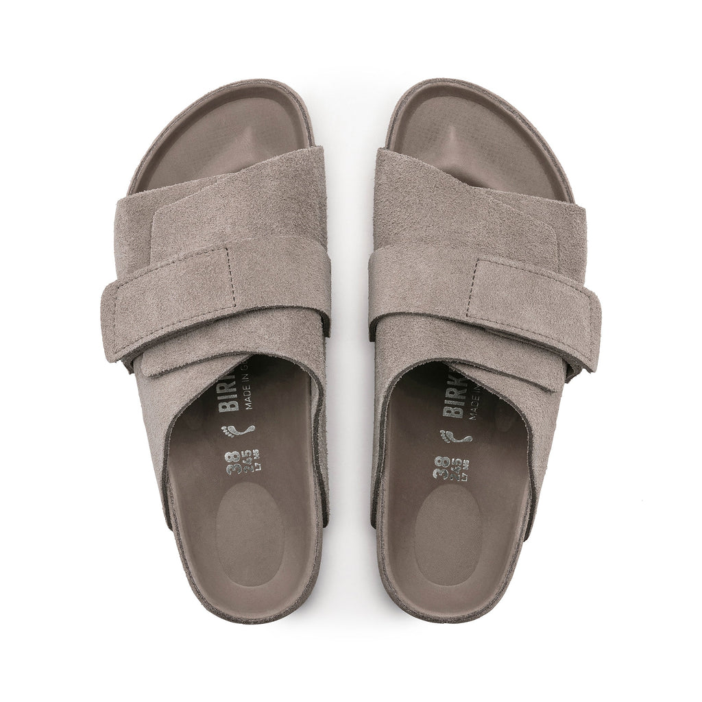 Kyoto Exquisite Grey Taupe Suede Leather