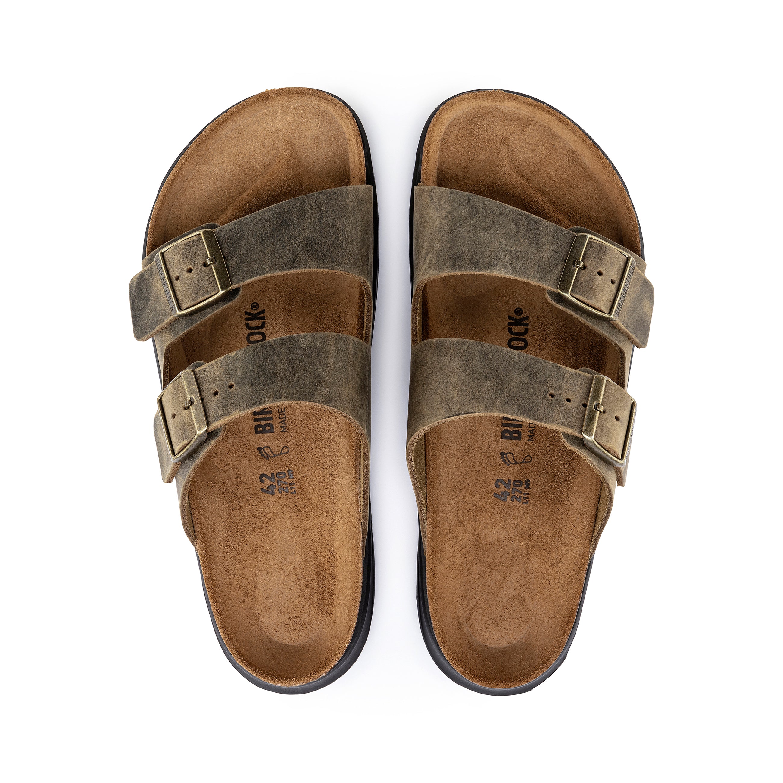 Arizona Cross Town Arctic Khaki clair délavé cuir gras