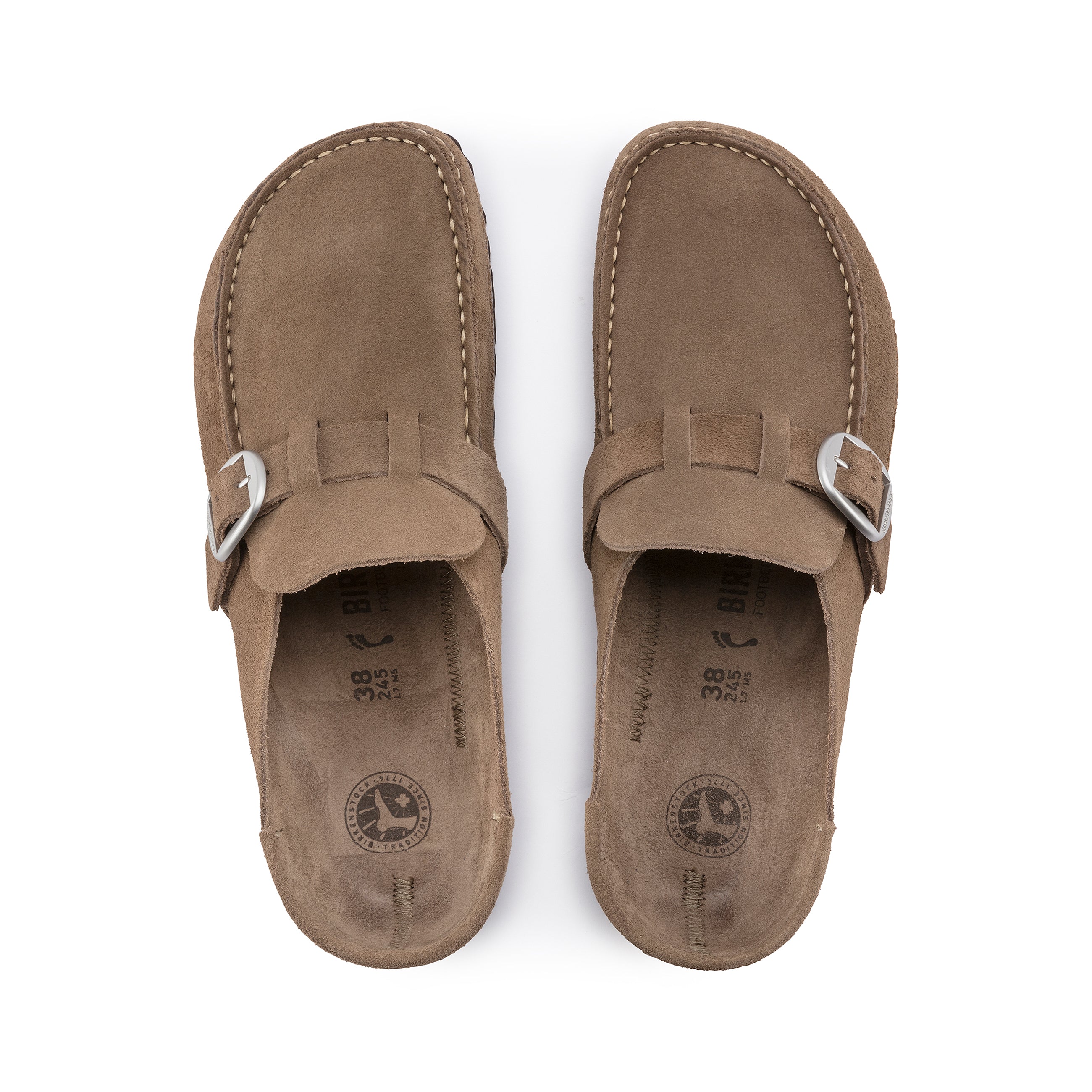 Buckley Grey Taupe Suede Leather