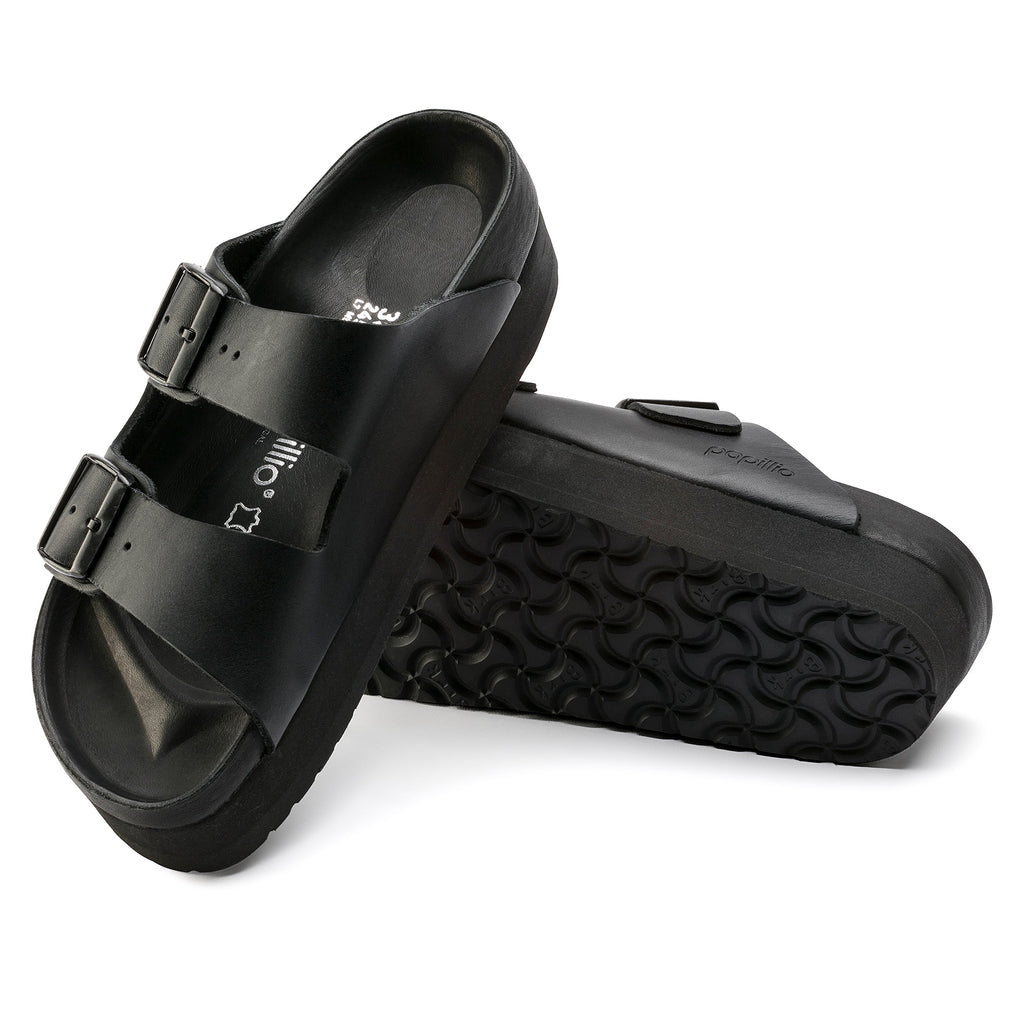 Arizona Exquisite Platform Black Natural Leather