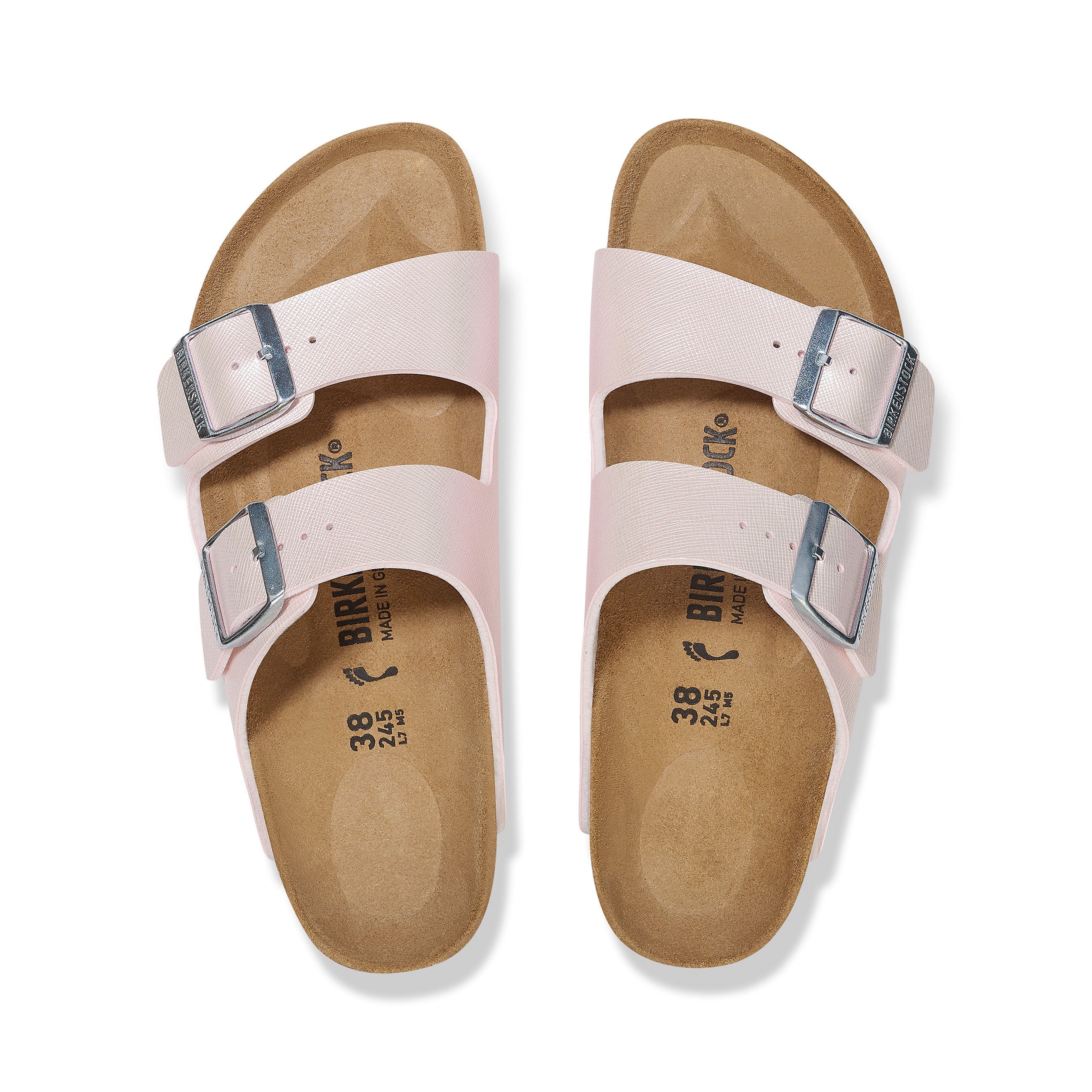 Arizona Saffiano irisé rose clair gaufré Birko-Flor