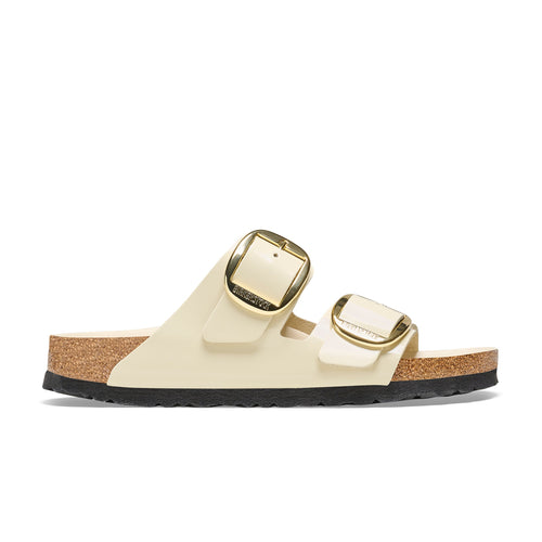 Arizona Big Buckle Cuir Naturel Verni Écru Brillant