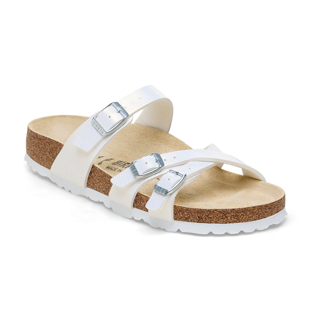 Franca Shiny Embossed White Birko-Flor gaufré