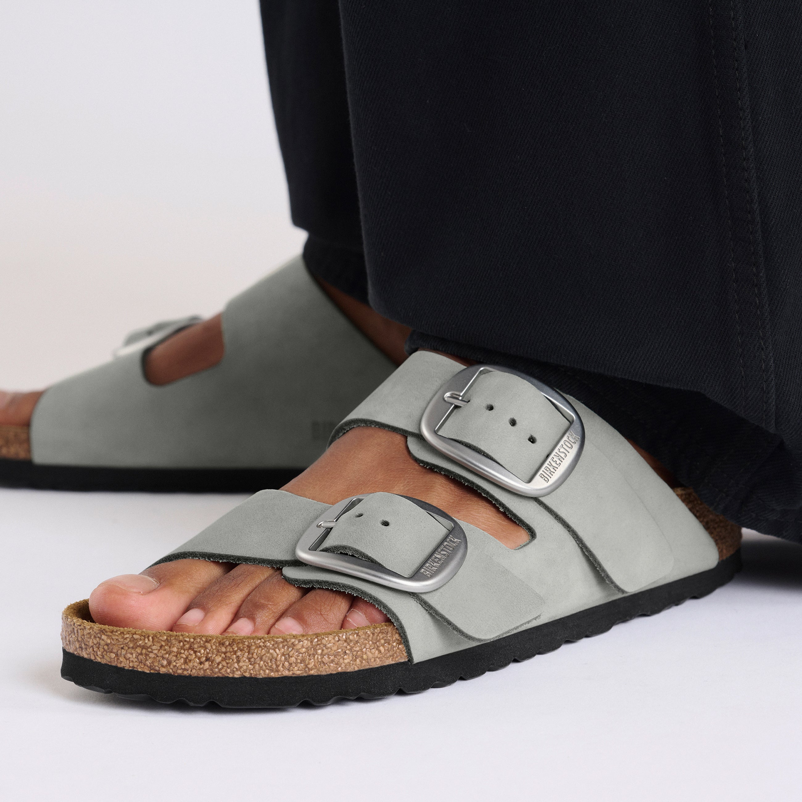 Arizona Big Buckle Pure Sage Nubuck Leather