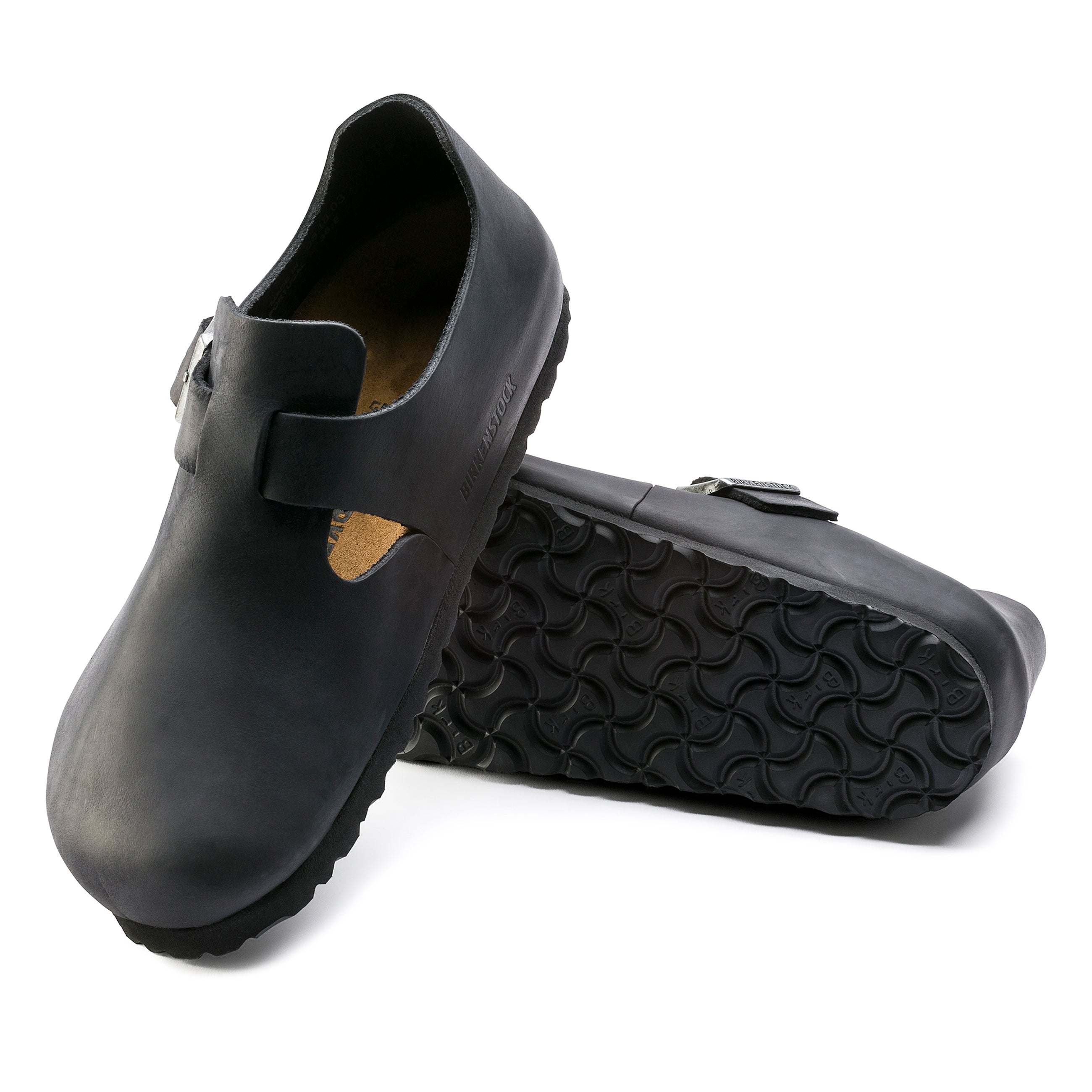 London Black Oiled Leather