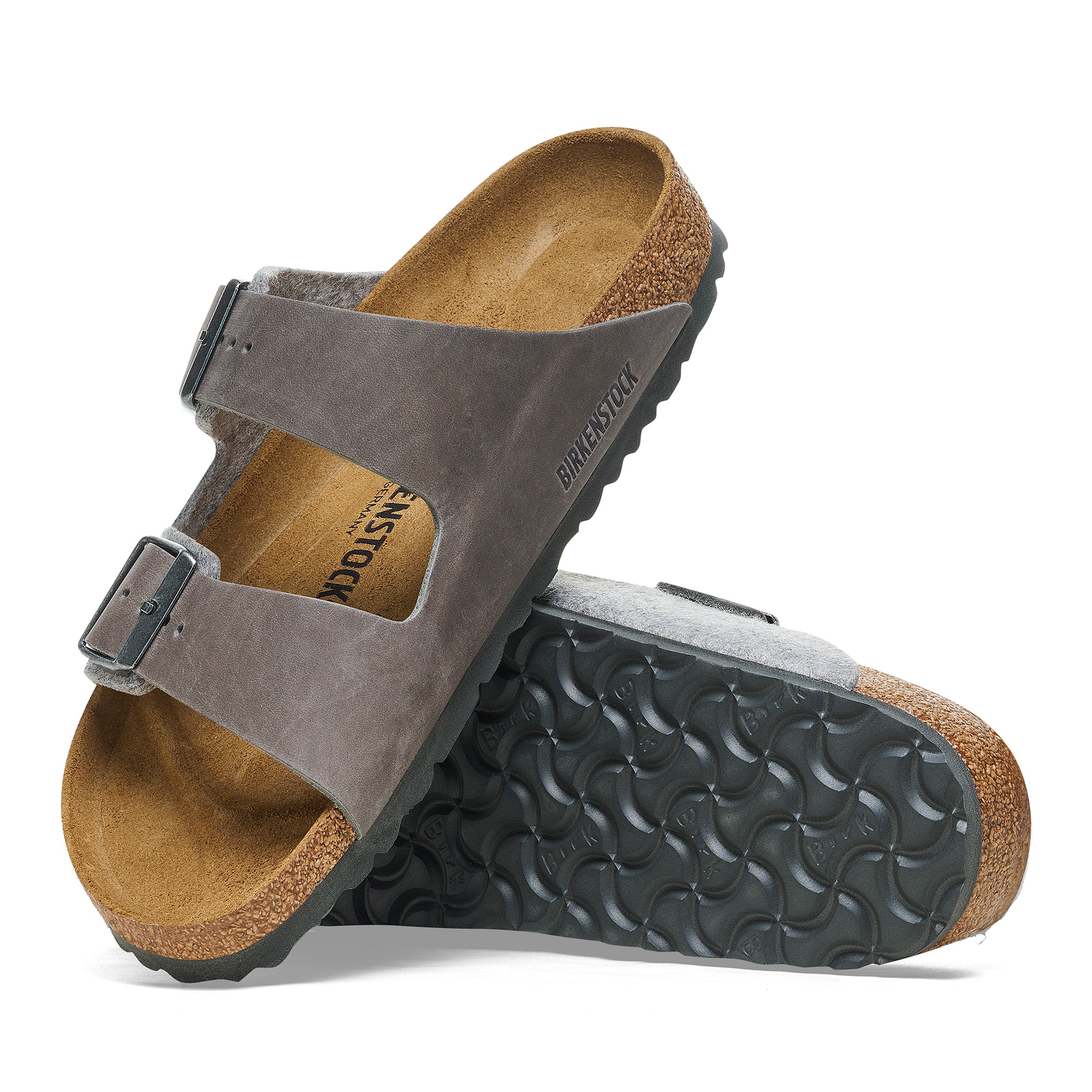 Arizona Authentic Felt Light Grey Oiled Leather/Felt