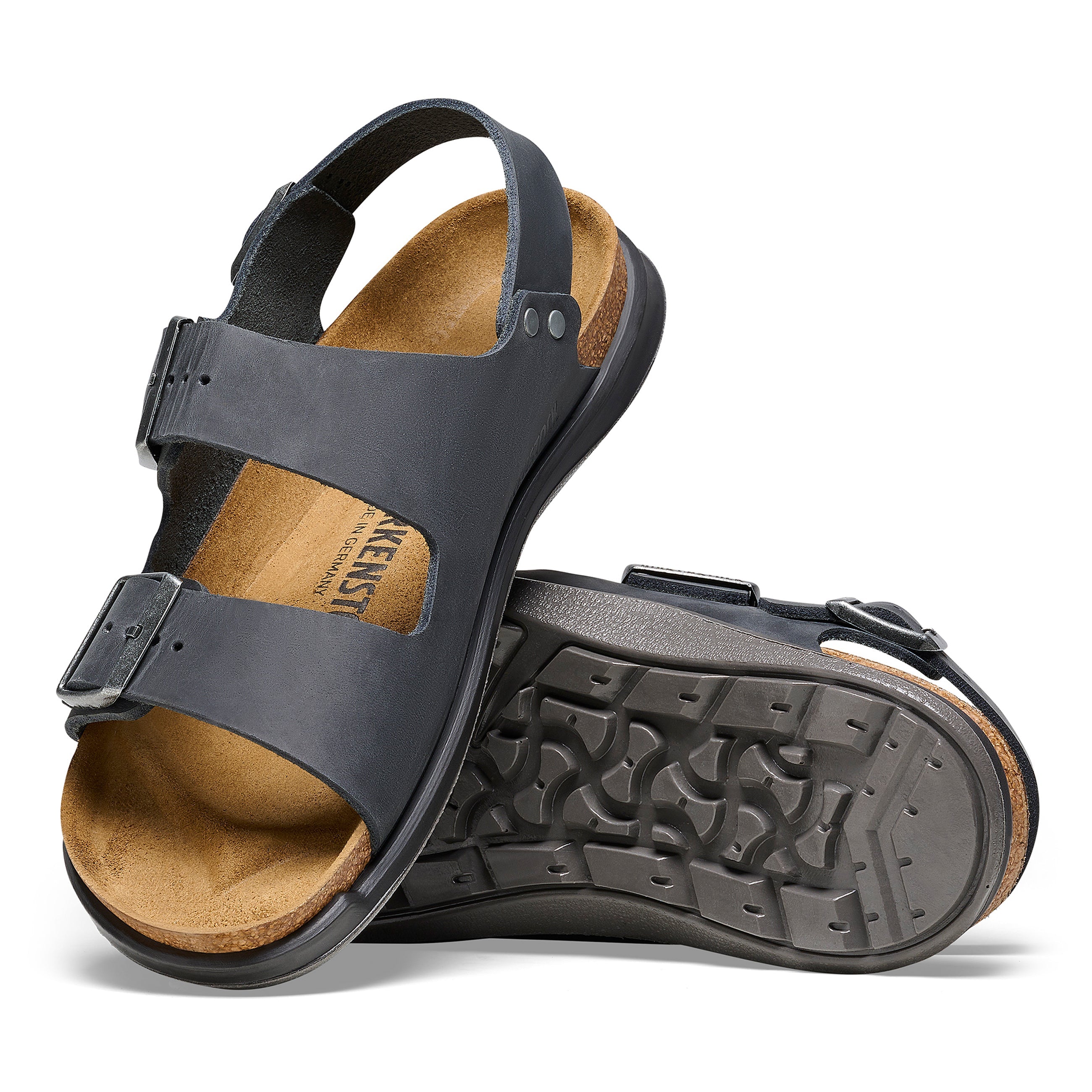 Milano Cross Town Black Oiled Leather