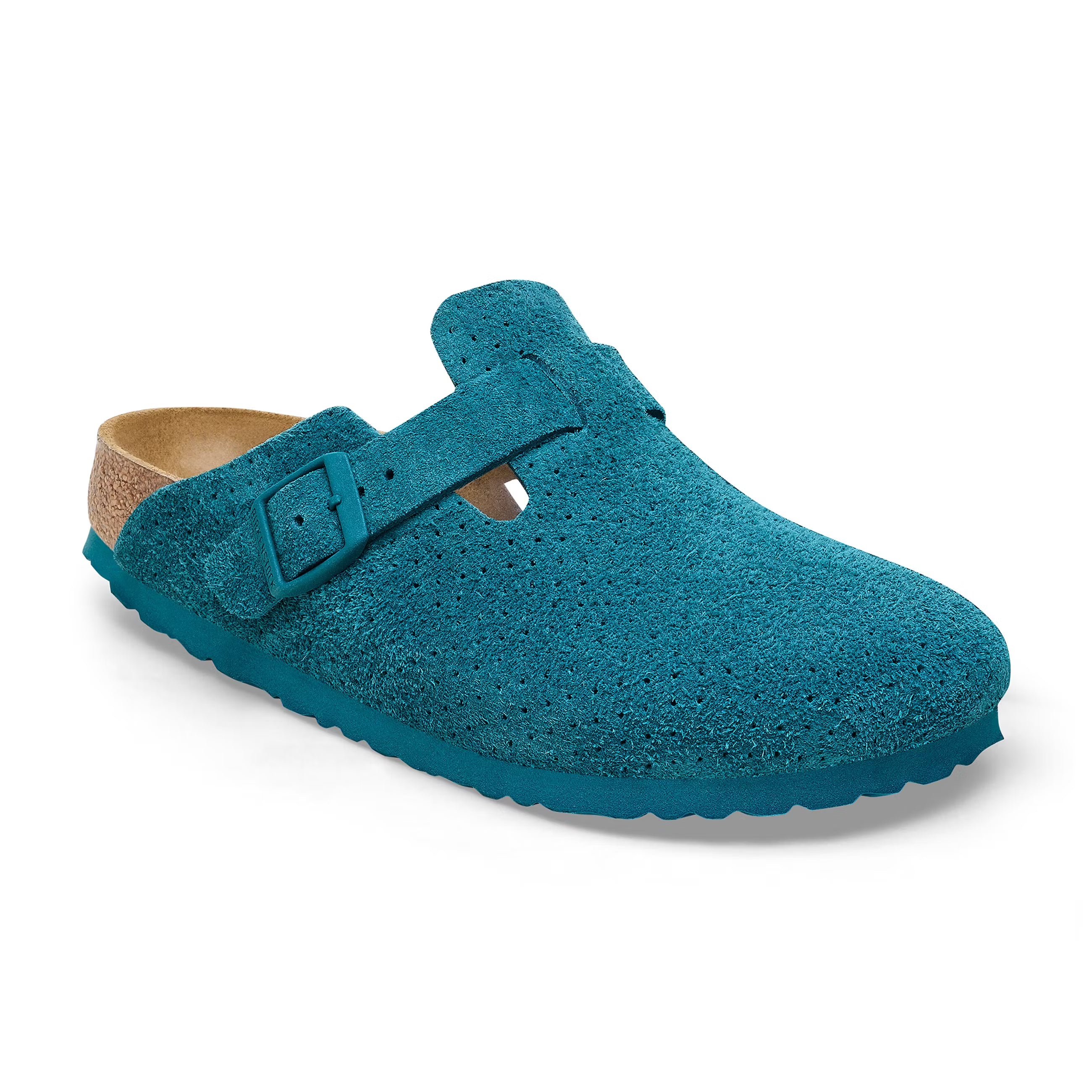 Cuir suédé gaufré Boston Deep Turquoise