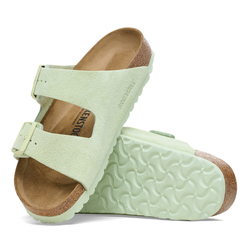 Arizona Faded Lime Suede Leather