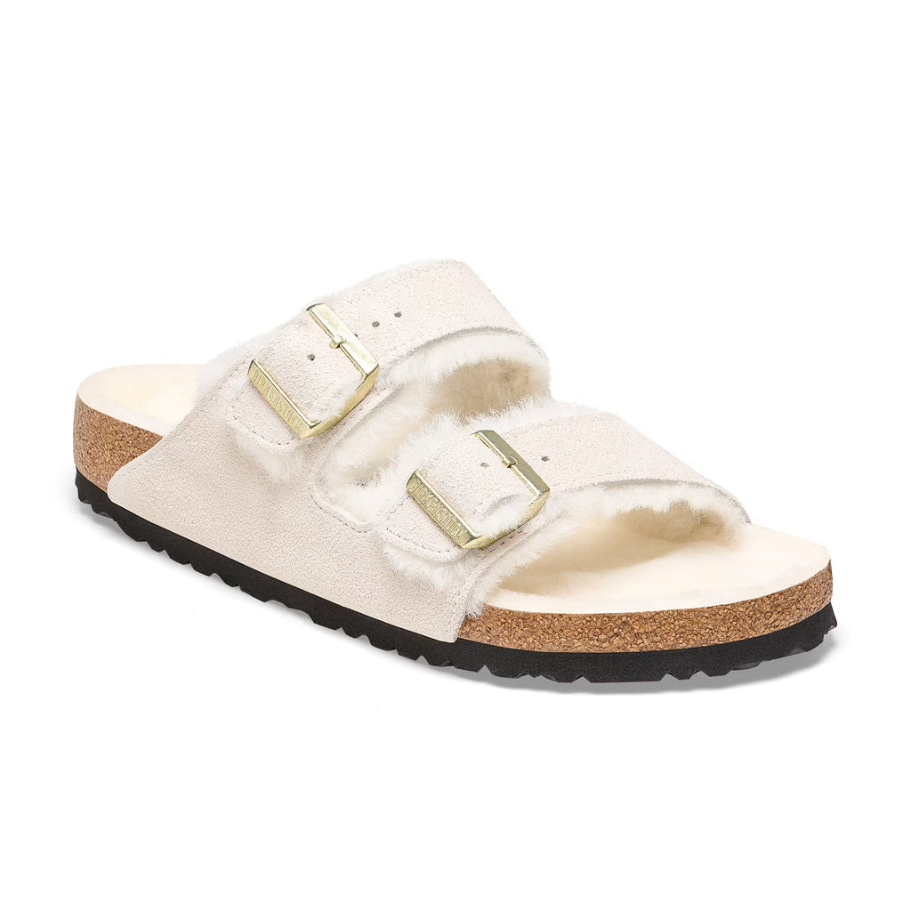 Arizona Shearling Antique White Suede Leather/Shearling