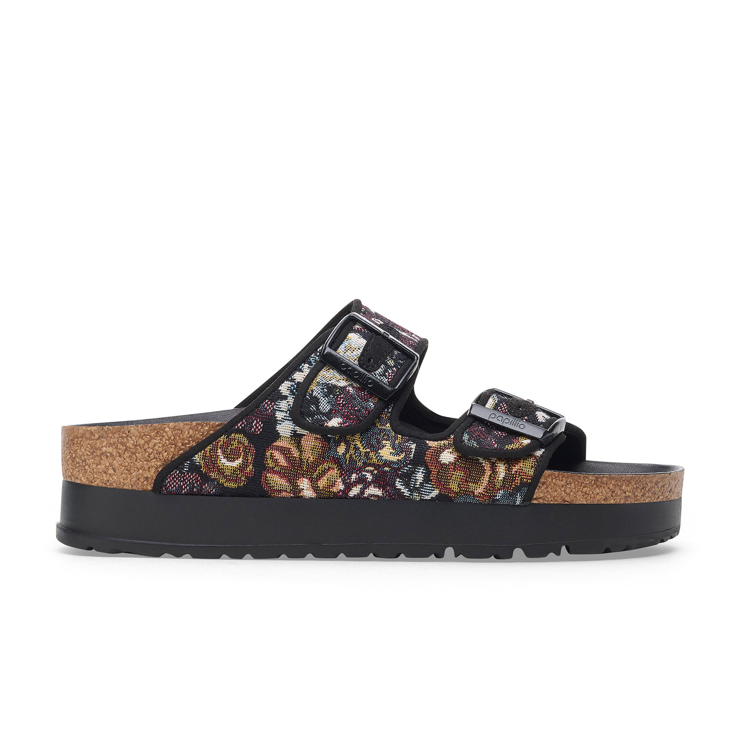 Arizona Platform Brocade Black Microfibre