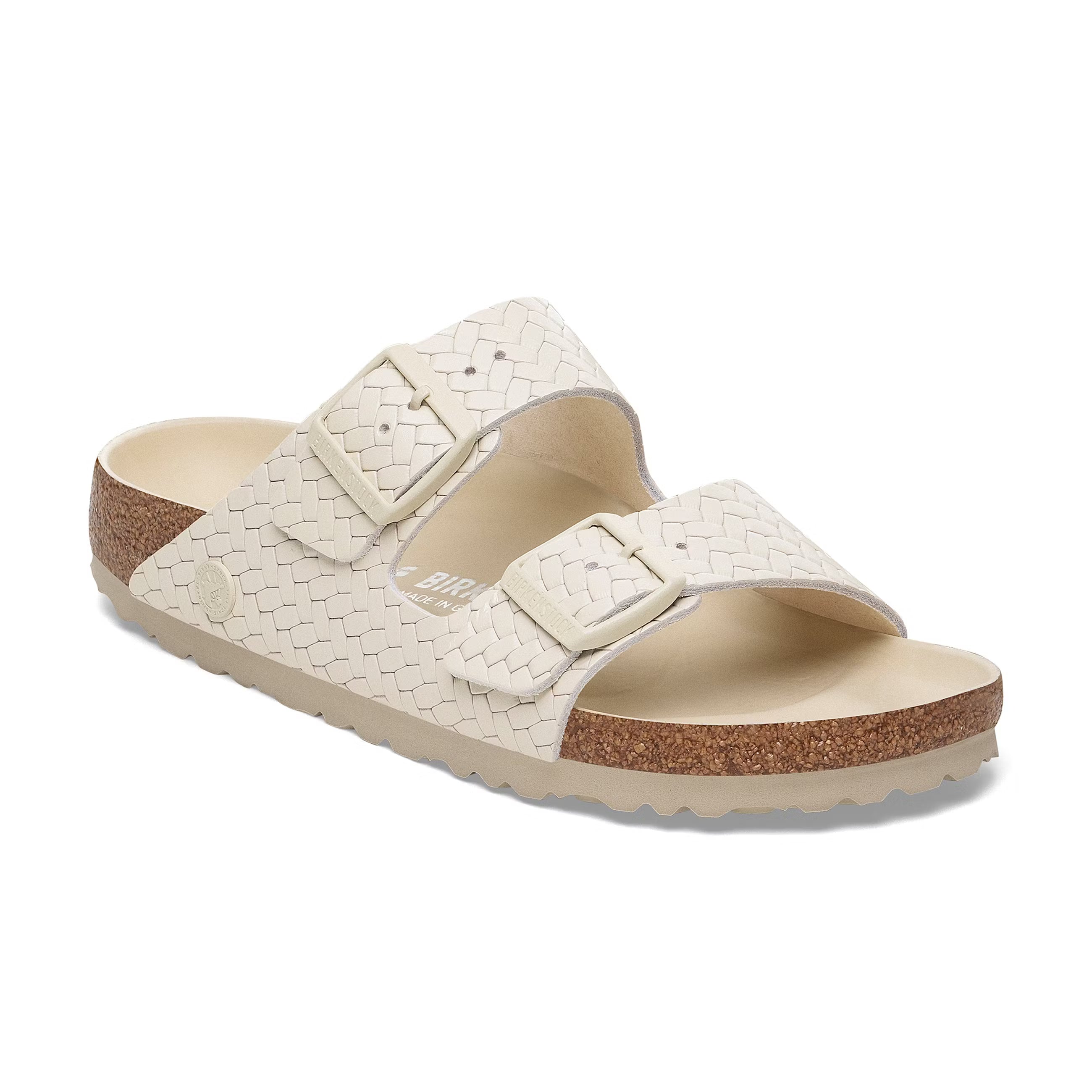 Arizona Semi-Exquisite Woven Emboss Ecru Smooth Leather