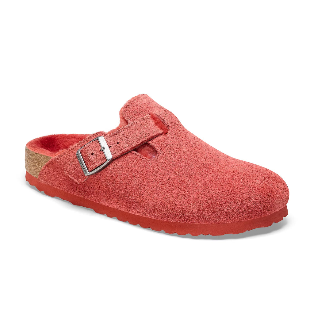Boston Shearling Daim/mouton retourné rouge sienne