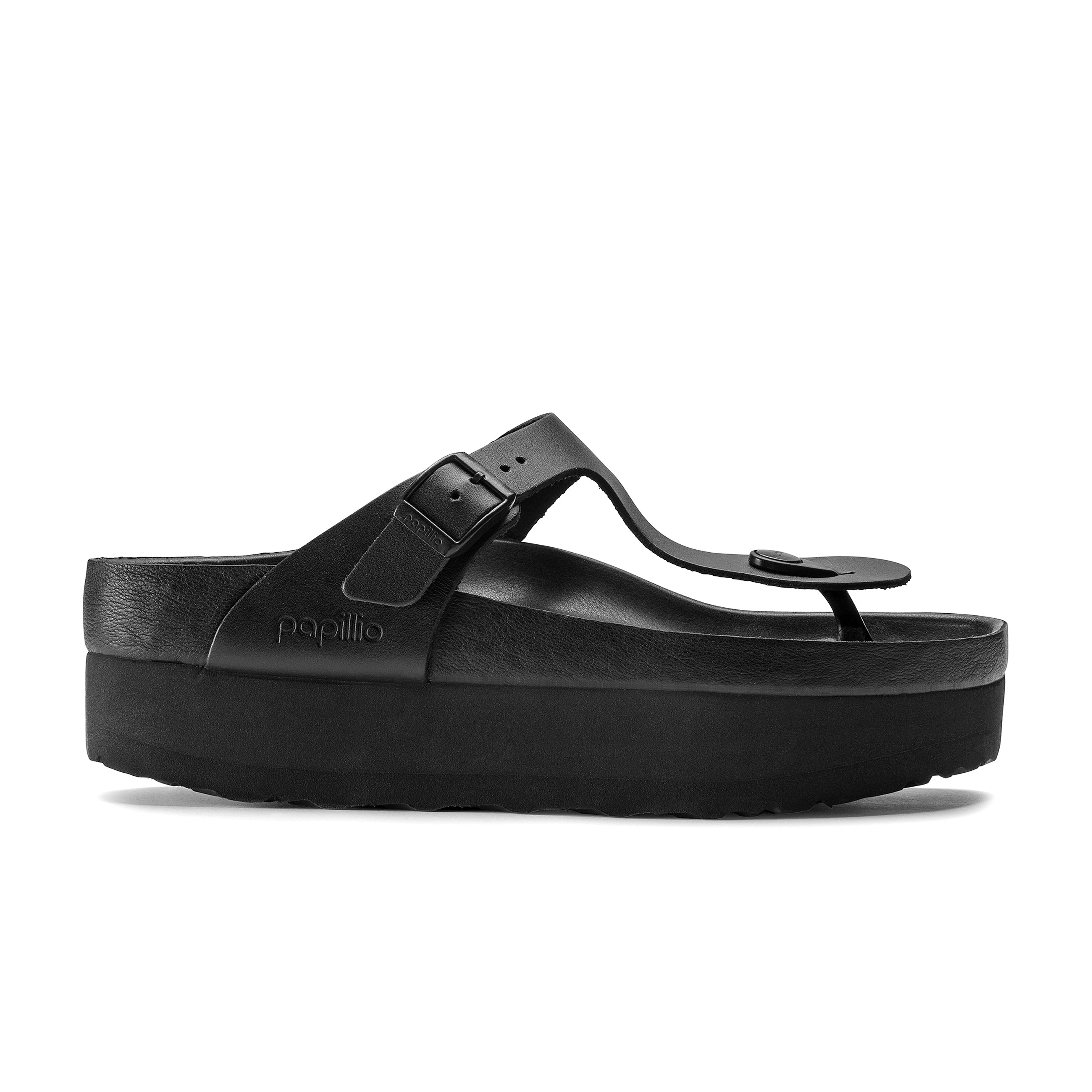 Gizeh Exquisite Platform Black Natural Leather