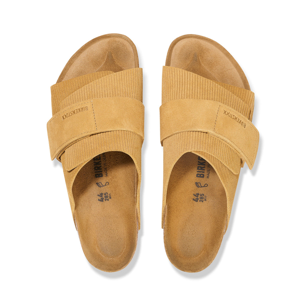 Kyoto Corduroy Cork Brown Embossed Suede Leather