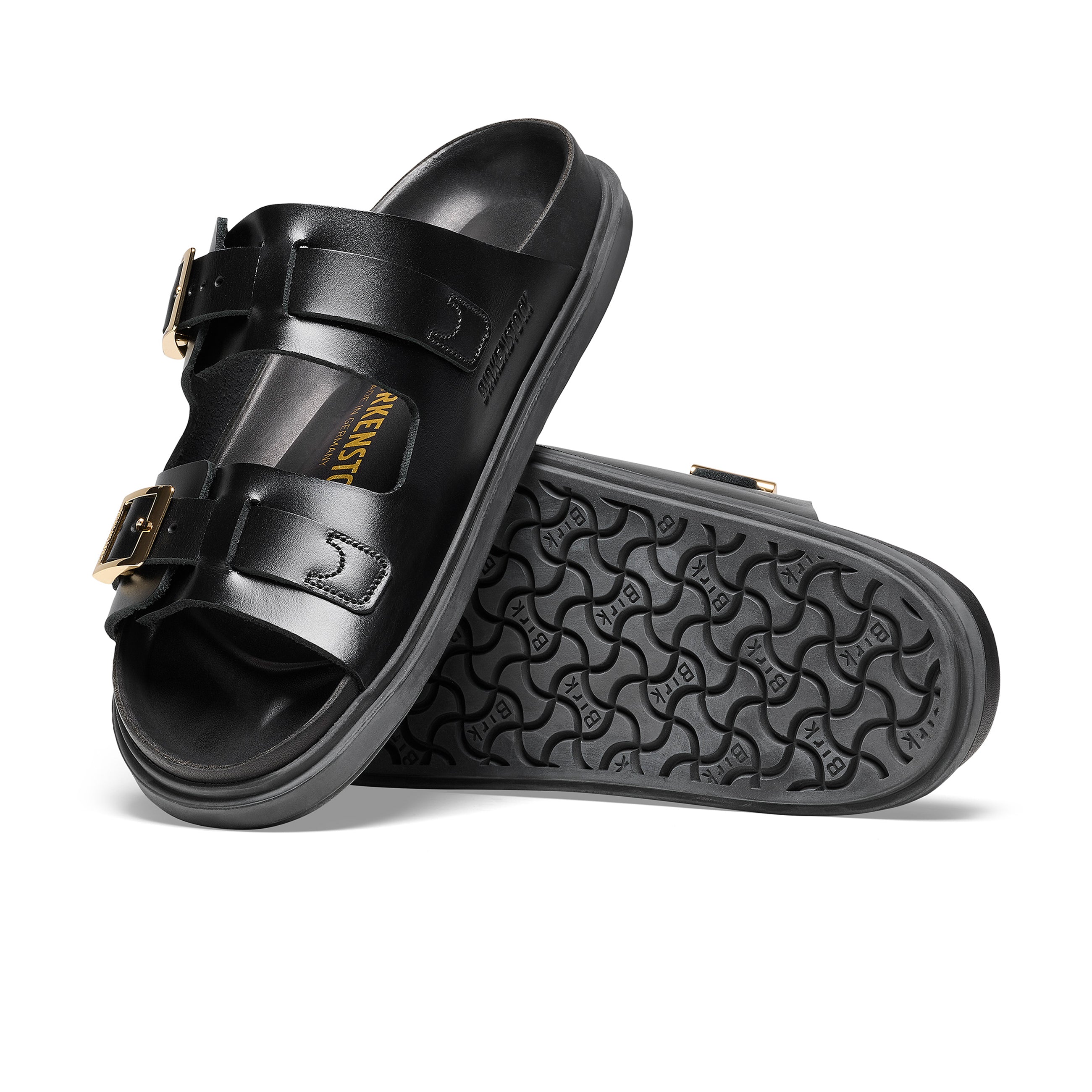St Barths Black Natural Leather