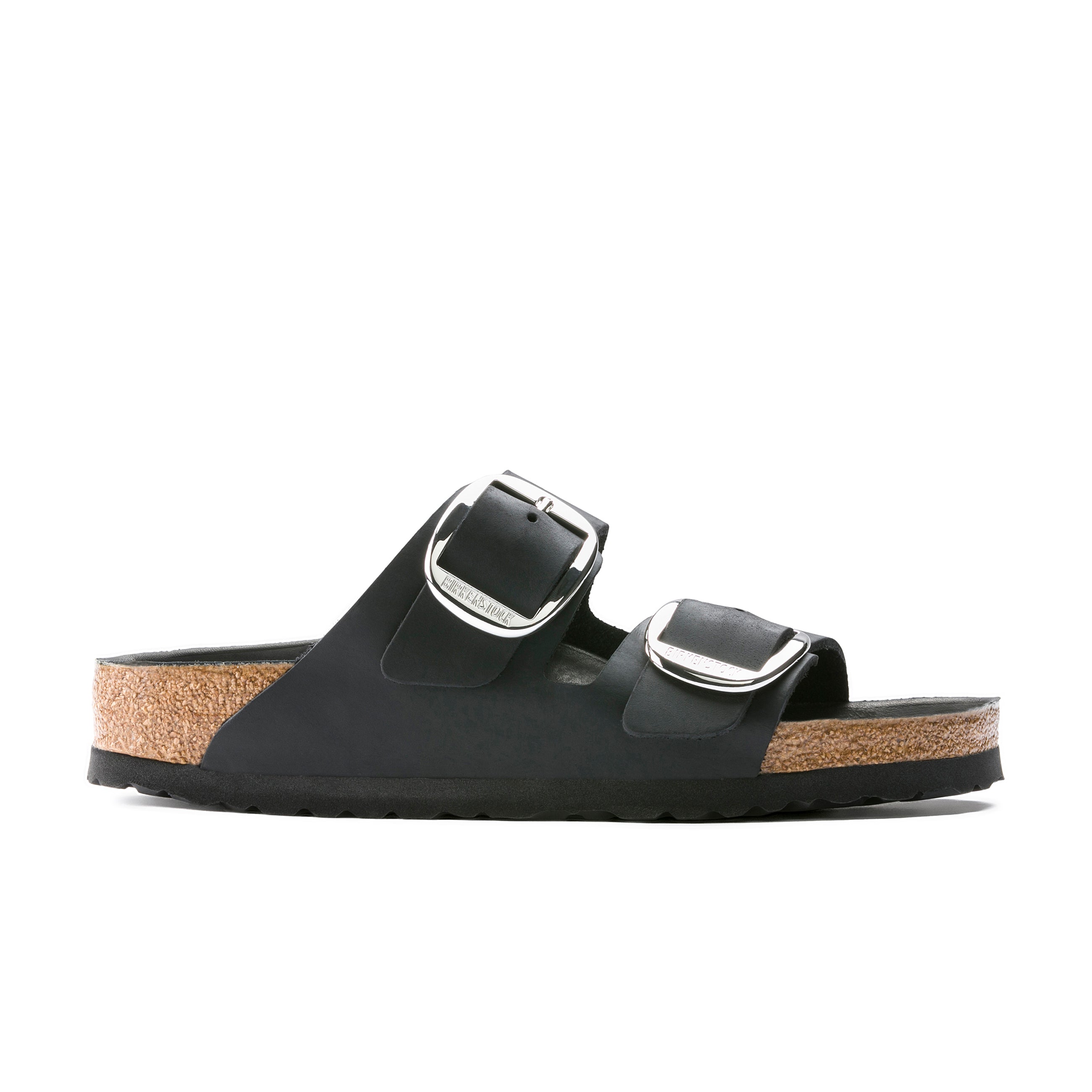 Arizona Big Buckle Cuir Huilé Noir