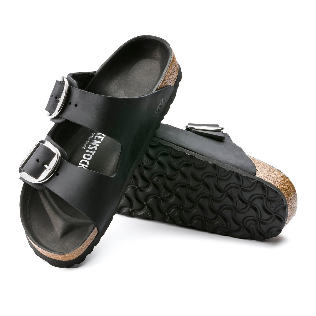 Arizona Big Buckle Cuir Huilé Noir