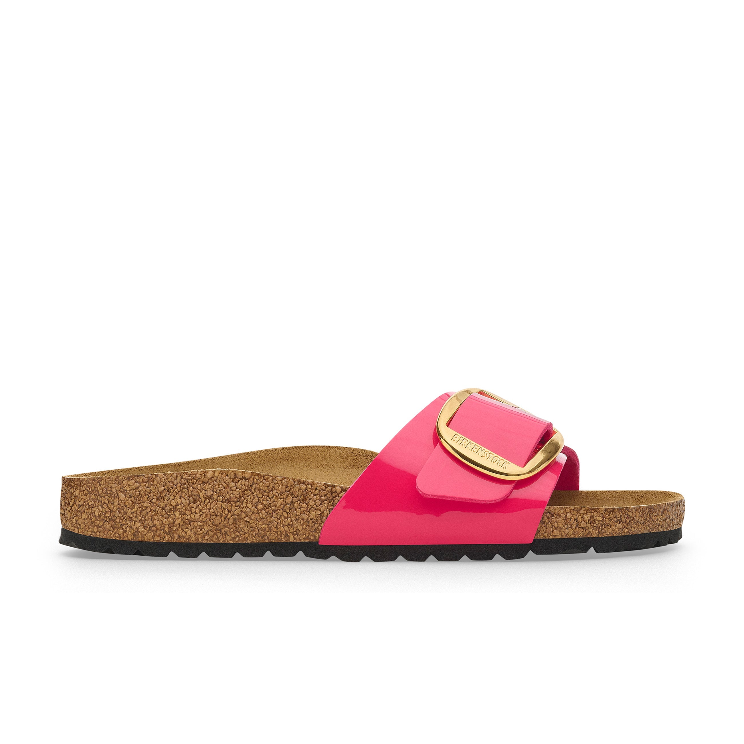 Madrid Big Buckle Patent Fuchsia Fusion Birko-Flor
