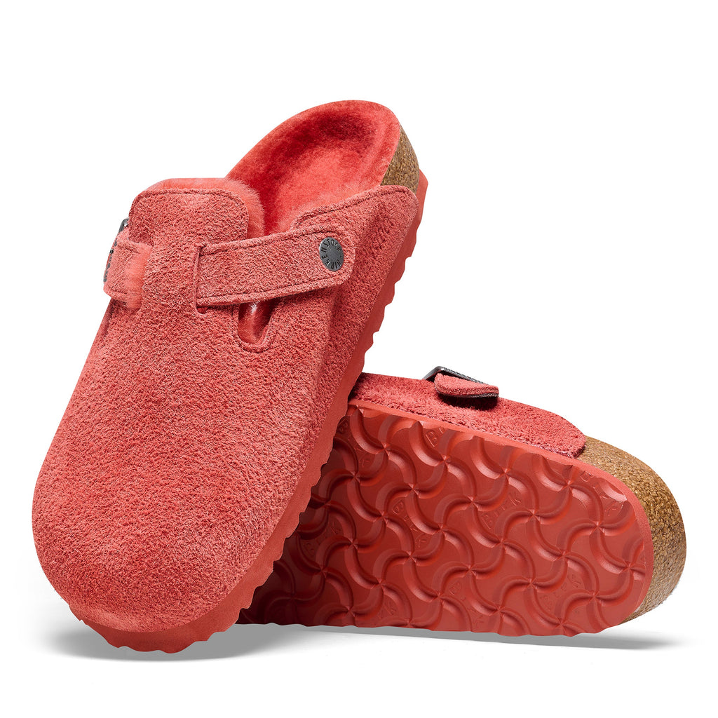 Boston Shearling Daim/mouton retourné rouge sienne