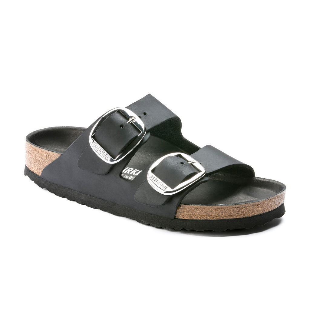 Arizona Big Buckle Cuir Huilé Noir