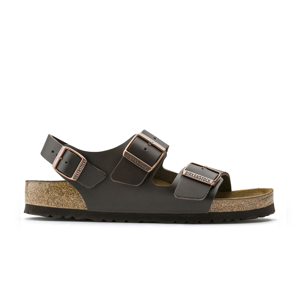 Cuir lisse marron foncé Milano