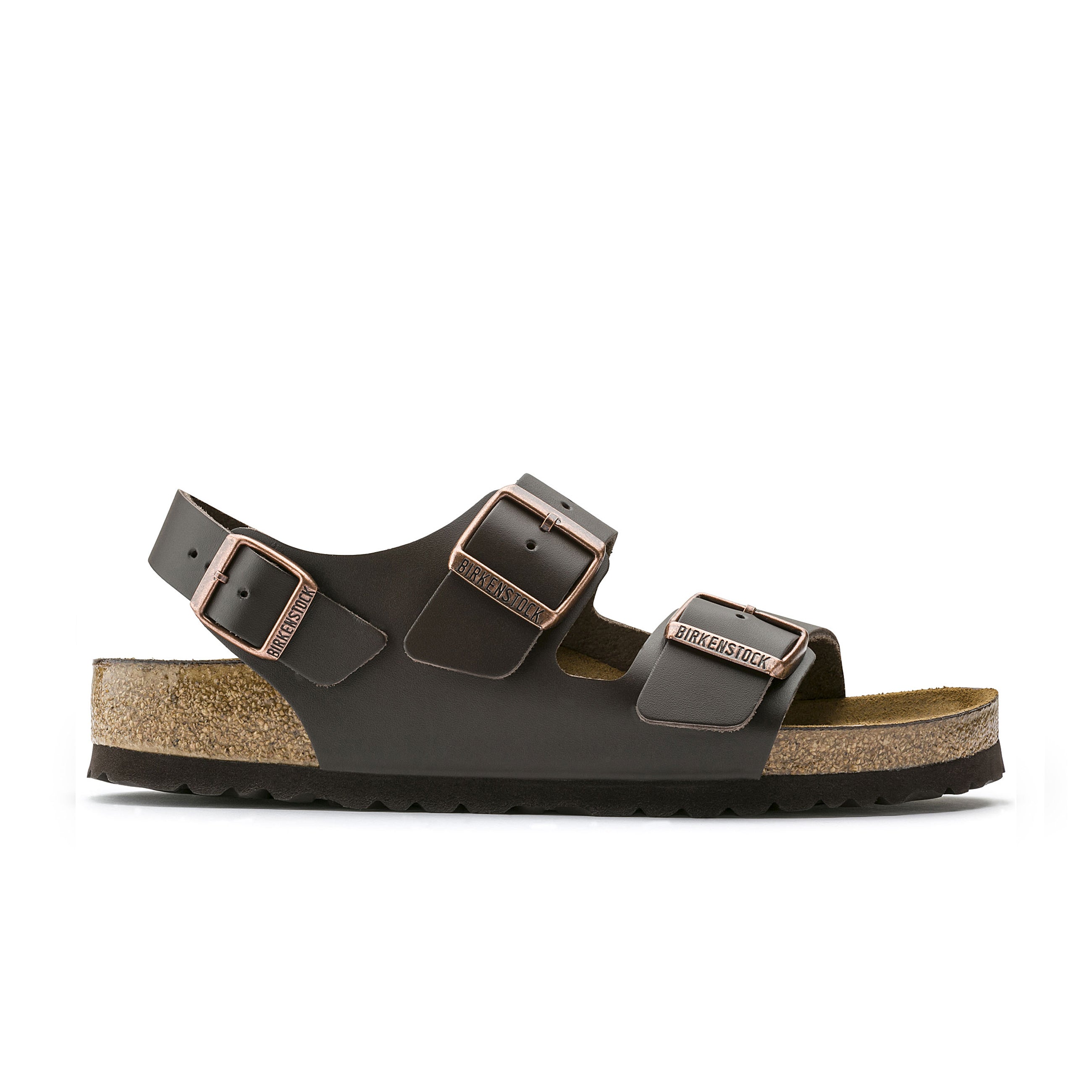 Cuir lisse marron foncé Milano