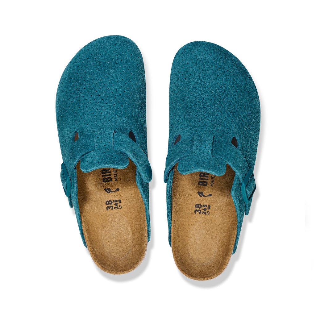 Cuir suédé gaufré Boston Deep Turquoise