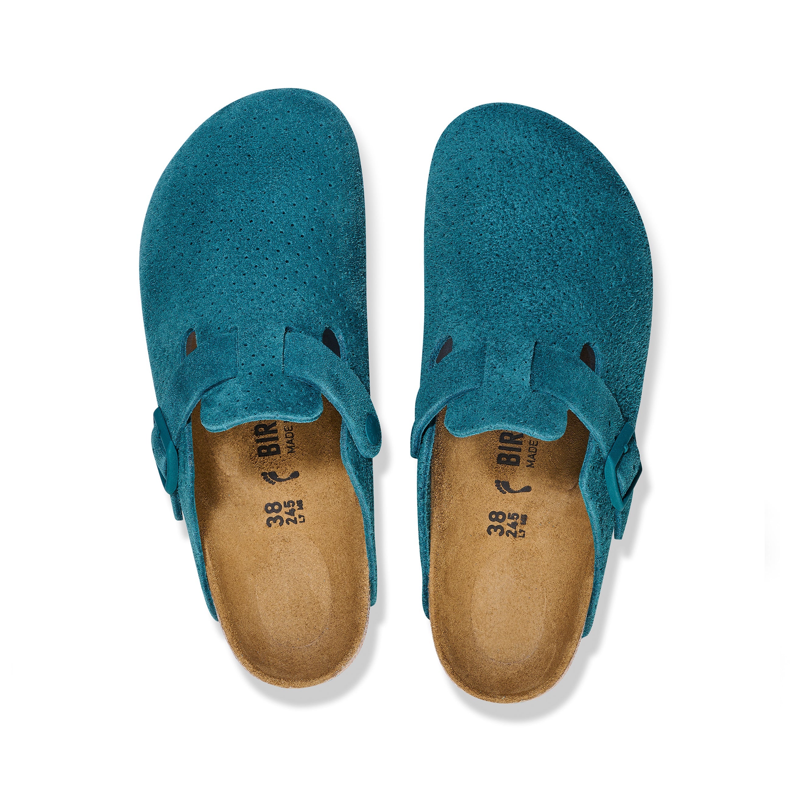 Cuir suédé gaufré Boston Deep Turquoise