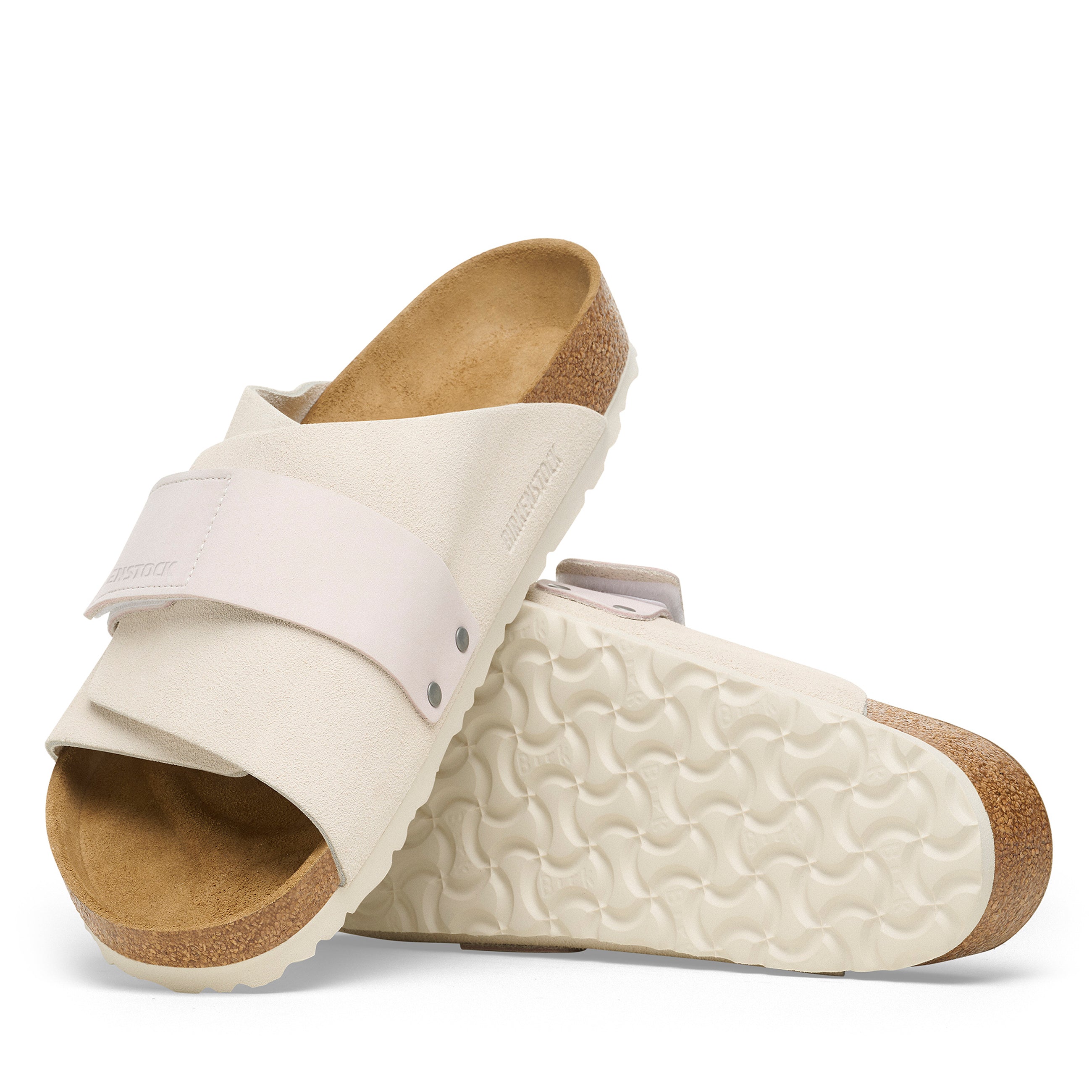 Kyoto cuir suédé/nubuck blanc antique