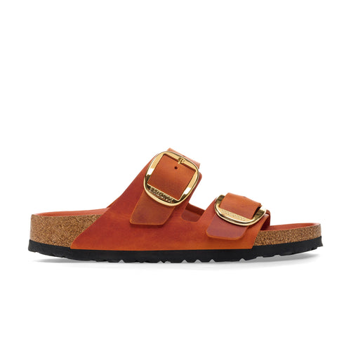 Arizona Big Buckle Cuir Huilé Orange Brûlé