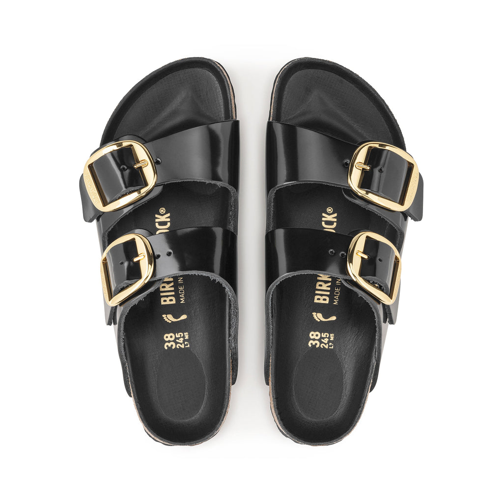 Arizona Big Buckle High Shine Black Natural Leather Patent